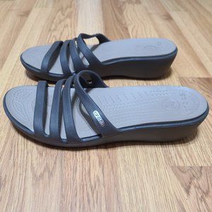 Crocs Rhonda Wedge Sandal LIKE NEW Size 9-10